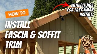 How to Build a Shed  How To Install Fascia Boards amp TampG Soffit Boards on The Shed  Video 11 of 15 [upl. by Ahsal]