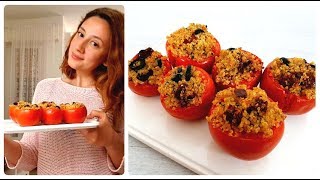 POMODORI RIPIENI AL FORNO CON QUINOA OLIVE E POMODORINI SECCHI  FACILI e BUONISSIMI [upl. by Gala]