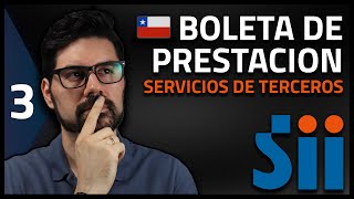 Como emitir boleta de prestación de servicios de terceros SII Chile [upl. by Tirza]