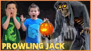 Prowling Jack Spirit Halloween  Unbox Setup Halloween Animatronic  7ft Reaper w Projector Pumpkin [upl. by Heiskell214]