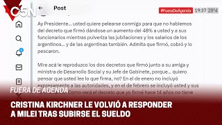 CRISTINA KIRCHNER le volvió a RESPONDER a JAVIER MILEI quotFIRMÓ COBRÓ y lo PESCARONquot [upl. by Atkinson]