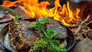 Ultimate Veal Steak Recipe  Cooked in the Wild [upl. by Werdnael]