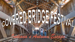 What Makes Indianas Covered Bridge Festival a Must Visit This Fall  4K video [upl. by Anaes]