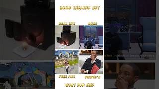 home theatre set in real life pubg and free fire short reel 0809 bgmi funny shortsfeed shorts [upl. by Aikam]