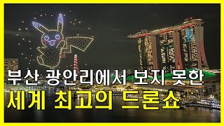 🇸🇬 세계 최고 드론쇼 부산 광안리에서 보고 싶었던 광경 부산아 다음엔 잘하자 [upl. by Akirdnas]