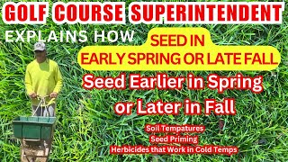 quotLate Fall amp Early Spring Lawn Seeding Tips Best Products Herbicides amp Turf Blanket Techniquesquot [upl. by Negah]