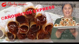 🫔CAÑONCITOS DE DULCE DE LECHE EN 15 MINUTOSRECETA EXPRESS [upl. by Llewej]