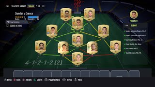 SWEDEN VS GREECE SBC CHEAPEST SOLUTION  MARQUEE MATCHUPS  FIFA 22 [upl. by Ahern]