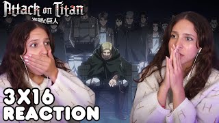 Is This Goodbye  ATTACK ON TITAN  Reaction 3X16 [upl. by Siddra]