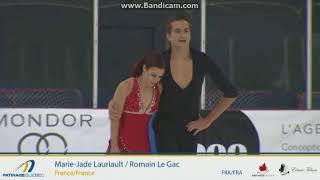 MarieJade Lauriault  Romain Le Gac SD QC summer 2017 [upl. by Havstad937]