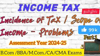 Income Tax  Incidence of Tax Problem Part 1 taxation and accounts [upl. by Ylrak]