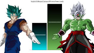 Vegito VS Merged Zamasu All Forms Power Levels [upl. by Hayn]