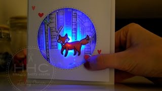 Light Up Winter Fox Shaker Card [upl. by Nauqyt]