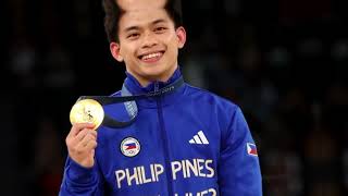 Philippines gymnast Carlos E Yulo just won a gold medal at this summers Olympic Games [upl. by Turne]