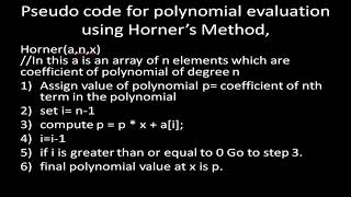 Horners Method  MCS211 Assignment 2022 Q3a Evaluate px 3x42x35x7 at x2 using Horne’s rule [upl. by Materi]