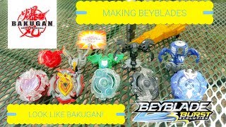 MAKING BEYBLADES LOOK LIKE BAKUGAN  EPIC BEYBLADE BAKUGAN COMBOS COLLAB WITH Jp0t [upl. by Bolan]