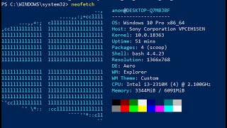 install neofetch on windows [upl. by Hope410]