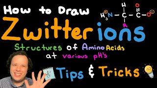 Drawing Zwitterions and Amino Acids Made Simple Tips amp Tricks [upl. by Hylton]