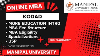 MANIPAL ONLINE MBA IN KODAD  ONLINE MBA MANIPAL IN KODAD 2025  ADMISSION  FEE [upl. by Auqcinahs]