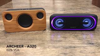 Archeer A320 vs Sony Srs xb40 Soundcheck 70 speaker vs 200 speaker [upl. by Yawnoc]