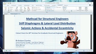 Mathcad for Structural Engineers  Seismic Load Distribution via Stiff Diaphragms [upl. by Wun40]