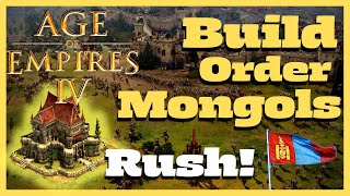 Age of Empires 4  Build Order Mongols Horsemen Rush [upl. by Perron]