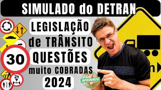 PERGUNTAS da PROVA do DETRAN 2024  EXAME TEÓRICO de LEGISLAÇÃO  SIMULADO do DETRAN QUESTÕES 2024 [upl. by Senilec]