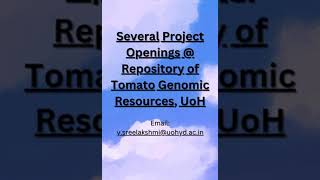 Project Jobs Openings  University of Hyderabad shorts shortvideo lifesciencejobs biology [upl. by Uriiah]