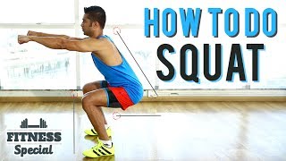 How To Do Perfect SQUAT  FITNESS SPECIAL  SQUATS For Beginners  WORKOUT VIDEO [upl. by Toomay]