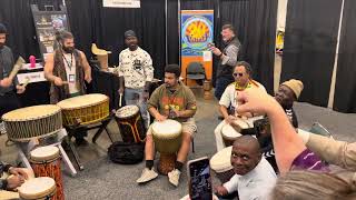 RhythmetriX and Wula jam at PASIC 2024 with Djembe master M’bembe Bongoura and his African drum crew [upl. by Nairad]