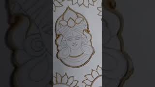 Lippan art  durga maa face [upl. by Enelram]