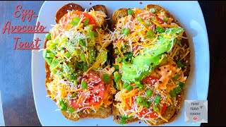 Ultimate Egg Avocado Toast  Egg Toast [upl. by Thorr]