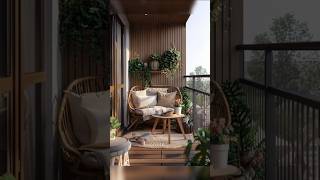 Warm and Cozy balcony decor ideas for apartment balconygarden shorts [upl. by Slifka]