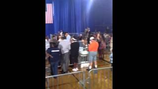 Raw Crowds await President Obama at Henninger High School [upl. by Fee25]