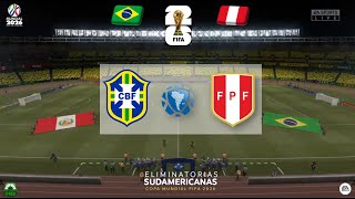 BRASIL vs PERÚ  ELIMINATORIA  EA Sports  PSD1EZ [upl. by Shaia548]