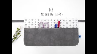 Coudre un tablier maîtresse tuto tablier à poches idée cadeau maîtresse [upl. by Renita]