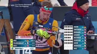 Biathlon  quot Verfolgung Herren quot  Annecy  Le Grand Bornand 2019  quot Pursuite Men quot [upl. by Tenaj]