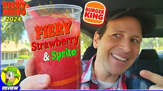 Burger King® Fiery Strawberry amp Sprite® Review 🍔👑🔥🍓🥤 Fiery Menu 🥵 Peep THIS Out 🕵️‍♂️ [upl. by Einnaf]