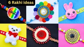 6 DIY Easy Rakhi making Ideas with wasted materials How to make Rakhi at home Rakhi tutorial 2024 [upl. by Medarda474]