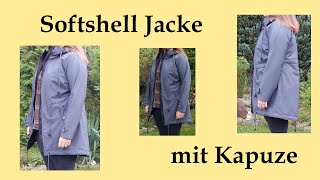 Softshell MantelJacke mit Kapuze selbst nähen  Tutorial  Mit Schnittmuster quotLadyCadizquot [upl. by Leif]