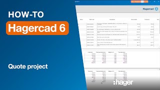Hagercad 6 Howto videos 10 Quote a project [upl. by Mireielle]