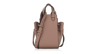 Loewe Grained Calfskin Hammock Mini Shoulder Bag Rose [upl. by Ditzel]