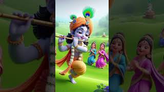 cute 😍 radha krishna cartoon status  radha krishna cartoon video  radha krishna animated short [upl. by Atikan986]