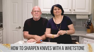 How To Use A Whetstone  Knife Sharpening Block [upl. by Rori429]