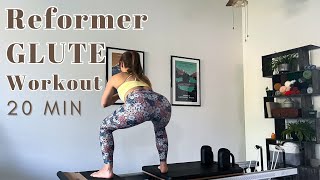 20 Min Pilates REFORMER Workout  GLUTES [upl. by Samtsirhc634]