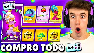 COMPRO TODO EL NUEVO BRAWL PASS PLUS del TIEMPO de BRAWL STARS [upl. by Qifahs127]