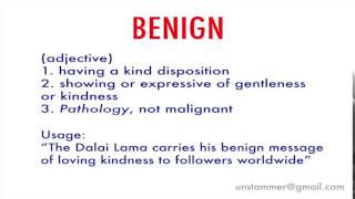 How to Pronounce Benign [upl. by Amri811]