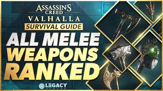 Every Melee Weapon Ranked  Assassins Creed Valhalla Survival Guide [upl. by Sueahccaz866]