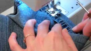 Hem Jeans Without Removing a Stitch European Hem [upl. by Mccourt]