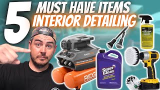 BEST CAR INTERIOR DETAILING PRODUCTS  5 Must have Car Detailing items [upl. by Llednohs462]